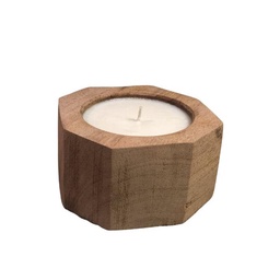 Vela Soja Madera 7,5X5x7,5c Honey Wood