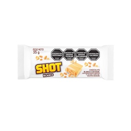 Chocolate Shot Blanco con Maní 35g