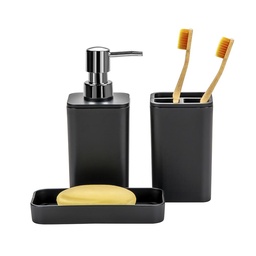Set Baño x3 Accesorios Negro