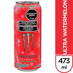 Energizante Ultra Sandia Sin Azucar Monster 473 cmq