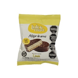 Alfajor de Arroz Relleno Sabor Limón Lulemuu 22g