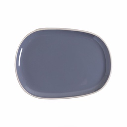 Plato Postre Zarzis Gris 23.5x16.5 cm