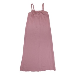 Vestido Dama Liso Largo Rosa Talle S