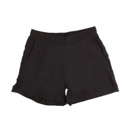 Short  Dama Liso Pinzado Negro  Talle S