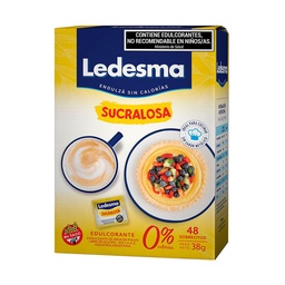 Edulcorante Sucralosa Ledesma 0% 48 Sobres 38g