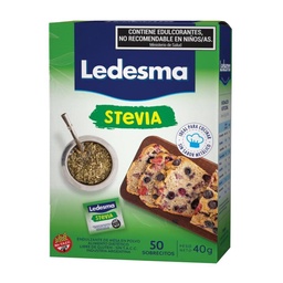 Edulcorante Stevia 50 Sobres Ledesma 40g