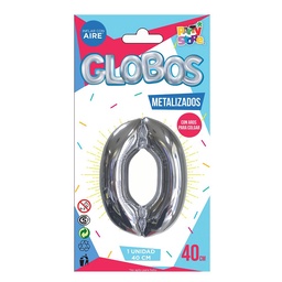 Globo Metal Plateado Chico  Nº 0