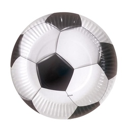 Plato Polipapel 17 cm  x 6 Unidades Futbol