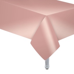 Mantel Plastico Metal Rosa Gold 137 x 274 cm