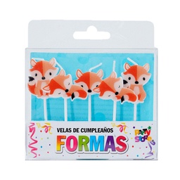 Velas x5 Formas Zorrito