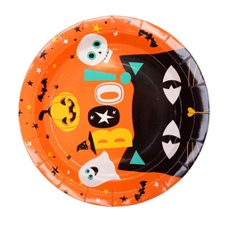 Plato Polipapel 17 cm  x 6 uni Boo Halloween