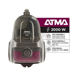 Aspiradora Ciclonica Atma 2000 W As9033pi