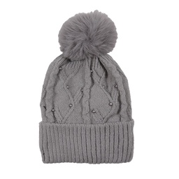 Gorro Pompom Perlas Piel Adentro Surtidos