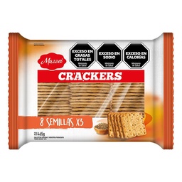 Galletitas Crackers 8 Semillas Mazzei x3 uni 465g