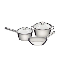 Bateria de Cocina Set x3 Acero Inoxidable Allegra