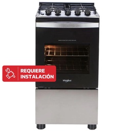 Cocina Multigas Whirlpool 4 Hornallas Plata Wfo4nbr 49 cm