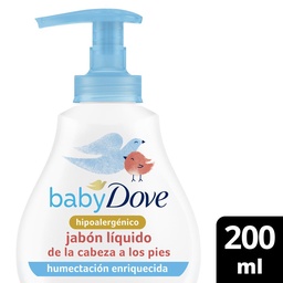 Jabón Liquido Bebe Humectación Enriquecida Dove 200ml