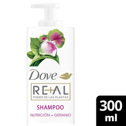 Shampoo Dove Real Poder de Las Plantas Nutrición + Geranio 300 ml