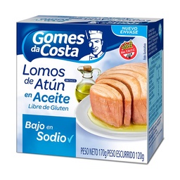 Lomos de Atún en Aceite Bajo en Sodio Gomes Da Costa Lat 170 grm