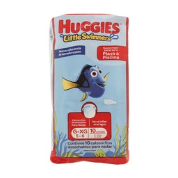 Pañal Little Swimmers T: G-xg Huggies 10 uni