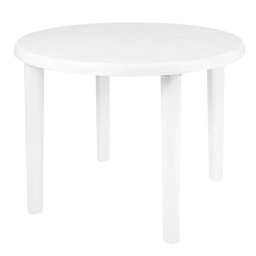 Mesa Polipropileno Redonda Desmontable Mor 91 cm Blanco