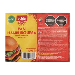 Pan Hamburguesa Sin Gluten Schar 130g