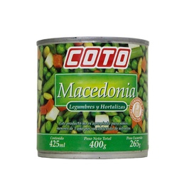 Macedonia Coto Legumbres y Hortalizas Lata 400 gr