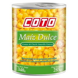 Maiz Dulce Enteros Coto Lata 340 gr