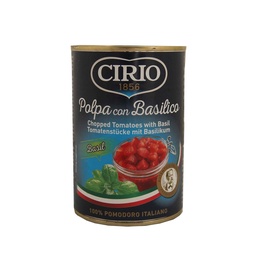 Tomates en Cubitos de Polpa con Basilico Cirio 400g