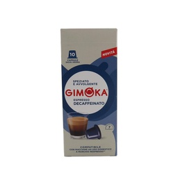 Café Cápsulas Espresso Decaffeinato Gimoka 10 uni