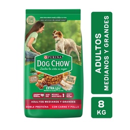 Alimento para Perros Adultos Medianos y Grandes Sabor Carne y Pollo Dog Chow Bsa 8 Kgm