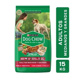 Alimento para Perros Adultos Medianos y Grandes Sabor Carne y Pollo Dog Chow Bsa 15 Kgm