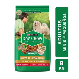 Alimento para Perros Adultos Minis y Pequeños Sabor Carne y Pollo Dog Chow Bsa 8 Kgm