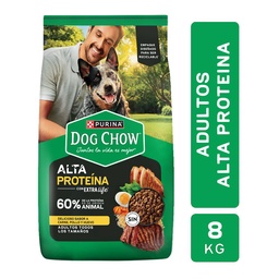 Alimento para Perros Adultos Alta Proteina Dog Chow 8kg