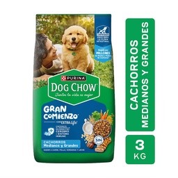 Alimento para Perros Cachorros Razas Medianos y Grandes Dog Chow 3kg