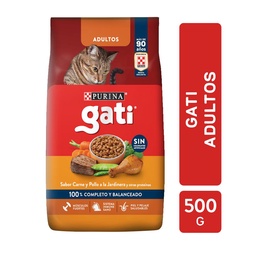 Alimento para Gatos Adultos Sabor Carne y Pollo Gati 500g