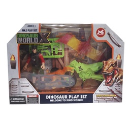 Set de Juego Dinosaur World x con Figura y Moto