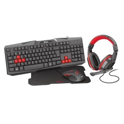 Teclado Trust  + Mouse, Mousepad, Auriculares Gamer Usb