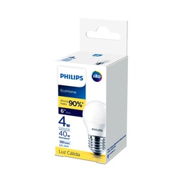 Lámpara Led Gota Philips Calida 4 W E27   Caja 1 Unidad