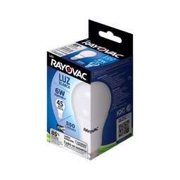 Lámpara Led Bulbo Rayovac Fria 6 W E27  Caja 1 Unidad