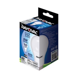 Lámpara Led Bulbo Rayovac Fria 8 W E27  Caja 1 Unidad