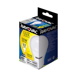 Lámpara Led Bulbo Rayovac Calida 12 W E27   Caja 1 Unidad