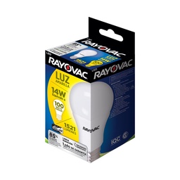 Lámpara Led Bulbo Rayovac Calida 14 W E27  Caja 1 Unidad