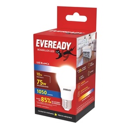 Lámpara Led Bulbo Eveready Fria 10 W E27   Caja 1 Unidad