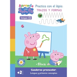 Libro Aprende con Peppa Pig Practica con El Lápiz Trazos y Formas