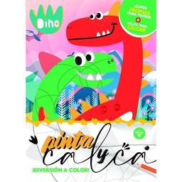 Libro Dino Pinta y Calca