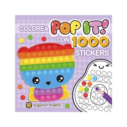 Libro Colorea Pop It! Osito 1000 Stickers