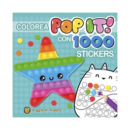 Libro Colorea Pop It! Estrellita 1000 Stickers