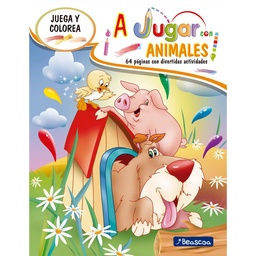 Libro A Jugar con Animales Juega y Colorea