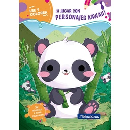 Libro Lee y Colorea A Jugar con Personajes Kawaii